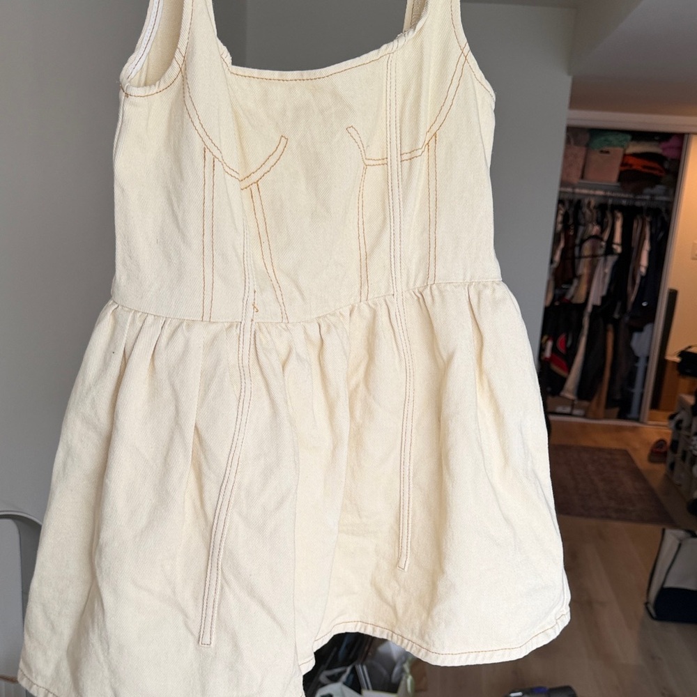 PrettyLittleThing Cream Mini Dress
